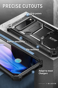 i-Blason for Google Pixel 9 Pro XL Case [Built-in Screen Protector & Kickstand] [Support Fingerprint ID] [Military Protection] Full-Body Rugged Bumper Protective Phone Case for Pixel 9 Pro XL, Black