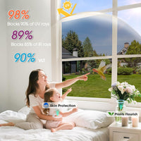 Lifetree One Way Clear Window Film Privacy : Heat Reflective Mirror Window Film Anti Glare, UV Window Tint Film Sun Blocker for Hom Office (Silver-silver, 75 * 200cm)