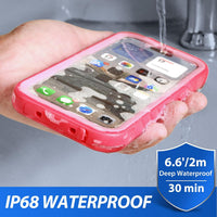 SPORTLINK for iPhone 14 Pro Max Waterproof Case - Shockproof Heavy Duty Front and Back Cover with [Built in Screen/Camera Protector] 360 Full Body Protective [Dustproof][IP68 Underwater]-6.7" Pink