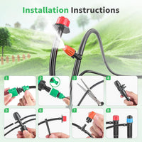 315 Pcs Garden Irrigation System Kit with 60m & 15m Pipes Automatic Drip System