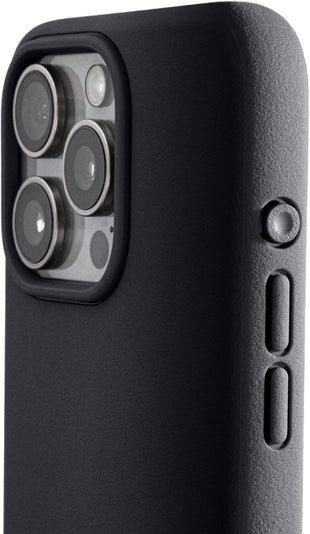 TineeOwl iPhone 15 Pro Max Magnetic Case - Dune Series Compatible with MagSafe TPU Minimalist Slim/Thin Grip with Microfiber Lining Rounded Action Button (Almost Black,