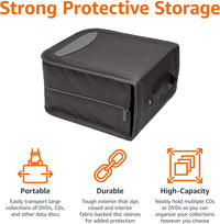 Amazon Basics CD/DVD Wallet 128 Disc Capacity Nylon Black