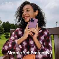 ORNARTO Compatible with iPhone 14 Pro Case 6.1", Slim Liquid Silicone 3 Layers Full Covered Soft Gel Rubber Case Cover 6.1 inch-Lilac Purple