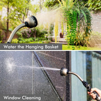 RESTMO Watering Lance Heavy Duty, Metal Spray Lance 10 Spray Patterns, 42cm Long Garden & Lawn Sprayer Gun with Thumb Flow Control, Perfect Hose Wand to Water Hanging Baskets and Shrubs