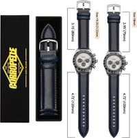 Leather Watch Strap Quick Release Top Grain Replacement for Men & Women 18/19mm