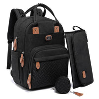 Dikaslon Baby Changing Bag Backpack with Mat & Straps Dark Grey