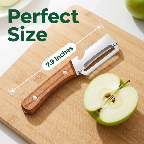 Stainless Steel Vegetable Peeler 2-Pack Multifunctional Ergonomic Handle 7.9in