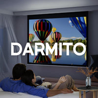 Darmito 100 16:9 Electric Motorised Projector Screen, Full HD 3D 4K 8K Matt White +1.2 Gain, with Remote Control, For Meeting School Home Cinema Theater Movie TV DVD Indoor