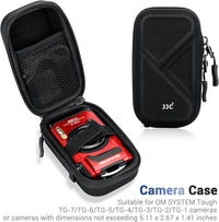 JJC Shockproof Hard Shell Travel Case Storage Box for OM-System Olympus Tough TG-7 TG-6 TG-5 TG-4 TG-3 TG-2 TG-1 RICOH GR3 Canon G7X Sony RX100 Series, Replace Olympus CSCH-107 Hard Case
