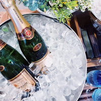 8L Stainless Steel Ice Bucket Champagne Bucket with Hemp Rope Handles Large 8L