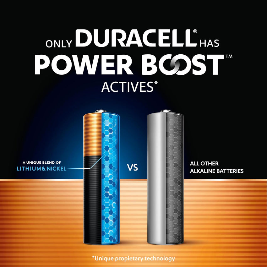 DURACELL Optimum AA Batteries (4 Pack) – Alkaline Batteries 1.5V – 200% More Power Boost Actives – Meets Demands Of Modern Devices – 100% Recyclable, 0% Plastic Packaging – MX1500