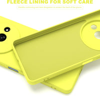 BUTISHIYU Case Compatible with Xiaomi Redmi A3 4G with 1 Tempered Glass Screen Protector, Silicone Slim Fit Shockproof Anti-Scratch Case for Xiaomi Redmi A3 4G - Yellow