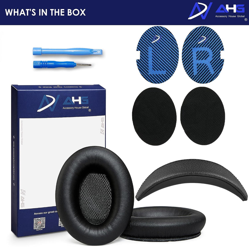 AHG Accessory House Global Replacement AE2 / Soundtrue ear pads and Headband pad cushion kit. Compatible with Bose SoundLink AE/SoundTrue AE/Around-Ear 2 and Around-Ear 2 Wireless Headphones