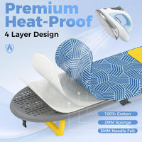 KINGRACK Tabletop Ironing Board Mini Foldable with Iron Holder 12x32, Blue