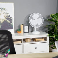 Russell Hobbs 12in Portable Desk Fan 3-Speed Wide-Angled Oscillation â White