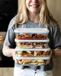 PyrexÂ® Cook & Freeze Set of 4 Glass Dishes with Airtight Lids (0.8 L, 1.5 L, 2.6 L, 4 L) - Special Freezing - BPA Free