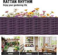 Raised Garden Bed with Reinforcement Rods Elevated Planter Box with Drainage 120 x 40 x 50 cm â Purple Double Layer