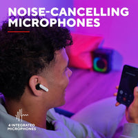 GXTrust 409 Oxxie Wireless Earbuds PS5 Switch PC Mobile, Bluetooth or USB-C Receiver, Gaming Earphones with 4 ENC Noise Cancelling Microphones, 40h Battery Life, Low Latency Stereo In Ear Buds, White