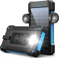 Solar Power Bank 38800 mAh Solar Charger Portable with USB C Input, Torch, Outdoor Waterproof External Battery, Quick Charge, Power Bank Solar Cell for Samsung, iPhone, Huawei and More