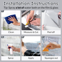 Heat Reflective Window Film One Way Mirror UV Protection 75x400cm Black