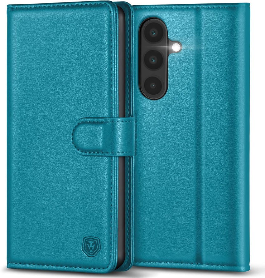 Kuafcase for Samsung A36 5G Case with 4 Card Slots Magnetic Closure Kickstand Shockproof Protective Phone Case for Samsung Galaxy A36 - Sapphire Blue