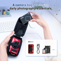 JJC Shockproof Hard Shell Travel Case Storage Box for OM-System Olympus Tough TG-7 TG-6 TG-5 TG-4 TG-3 TG-2 TG-1 RICOH GR3 Canon G7X Sony RX100 Series, Replace Olympus CSCH-107 Hard Case