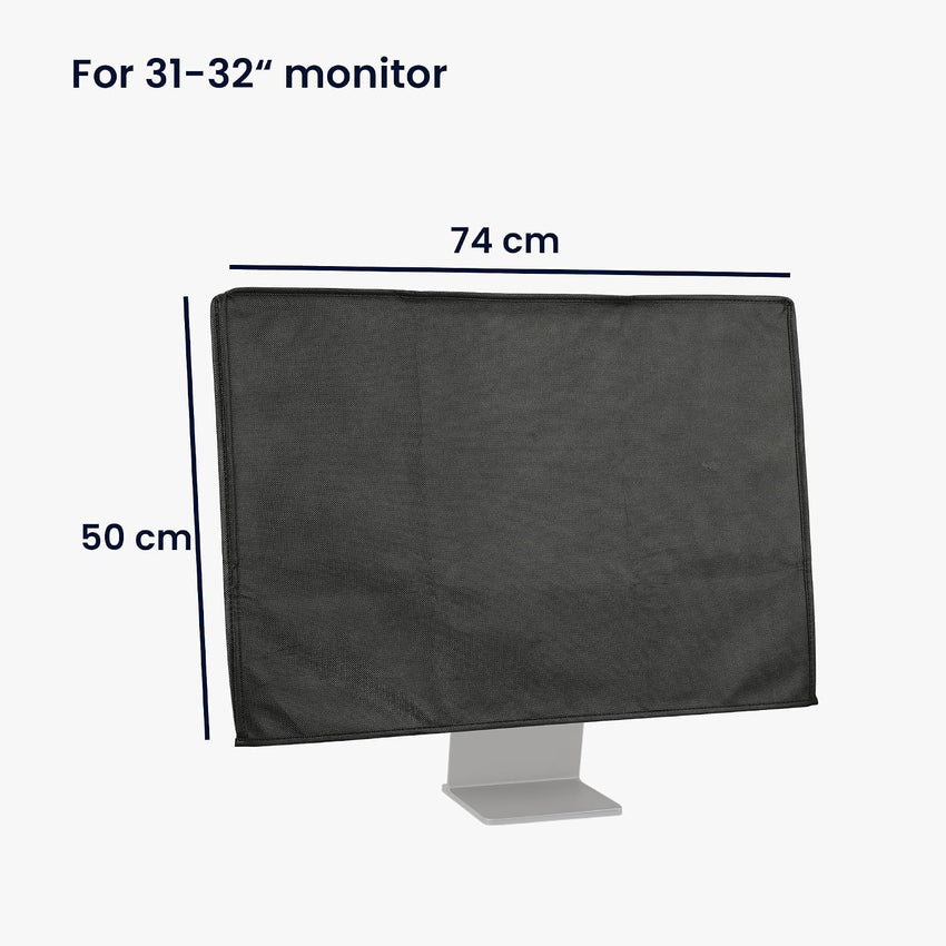 kwmobile Monitor Cover Compatible with 24-26" monitor - Dust Cover Computer Screen Protector - Dark Grey