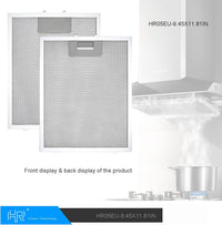 Cooker Hood Filter Replacement 300X240mm, 4-Layer Aluminum Mesh Hood Vent Filter, HR Huare Technology Aluminum Range Hood Grease Filters,2Pack
