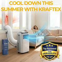 Air Conditioner Hose. Duct Portable Exhaust Vent with 5.9" Diameter, Anti-Clockwise Thread & Length up to 80". Compatible with LG, Delonghi and Many More Portable Air Conditioners