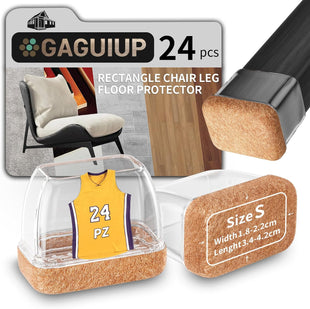 Rectangle Silicone Chair Leg Floor Protectors, Chair Leg Caps, Furniture Foot Protector, Free Moving Table Leg Covers, Stool Leg caps to Prevent Hardwood Floor Scratches and Reduce Noise