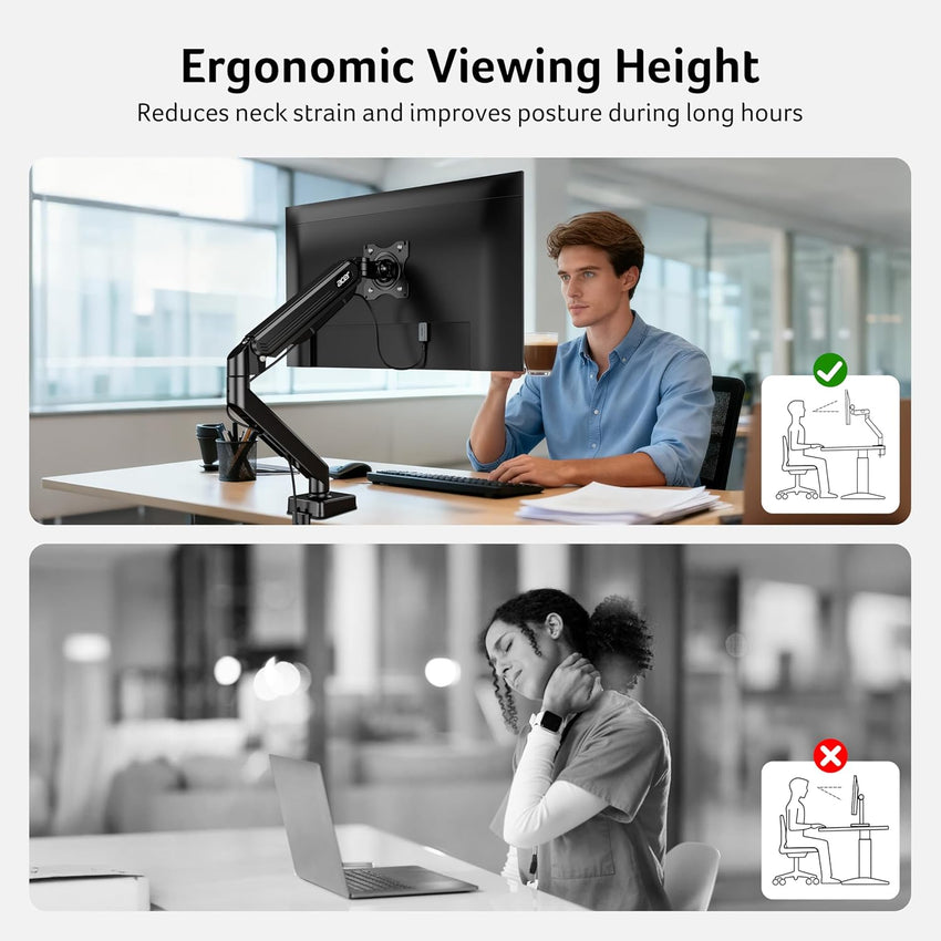 Acer Monitor Arm Desk Mount Adjustable for 17-34 Inch Screens â Black