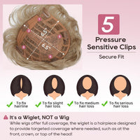 Hair Topper Synthetic Wiglet for Thinning Hair â Dark Blonde