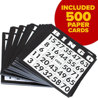 Bingo Game Set Metal Drum 75 Balls 150 Chips & 500 Cards Ã¢ÂÂ Black