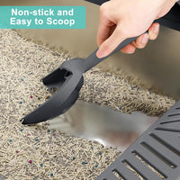 FURTIME Stainless Steel Cat Litter Tray Grey with Detachable Enclosure, 31cm High Sided Cat Litter Box Anti-Spillage and 60cm Extra Large Litter Tray with Lid for All Cats, with Litter Scoop & Mat