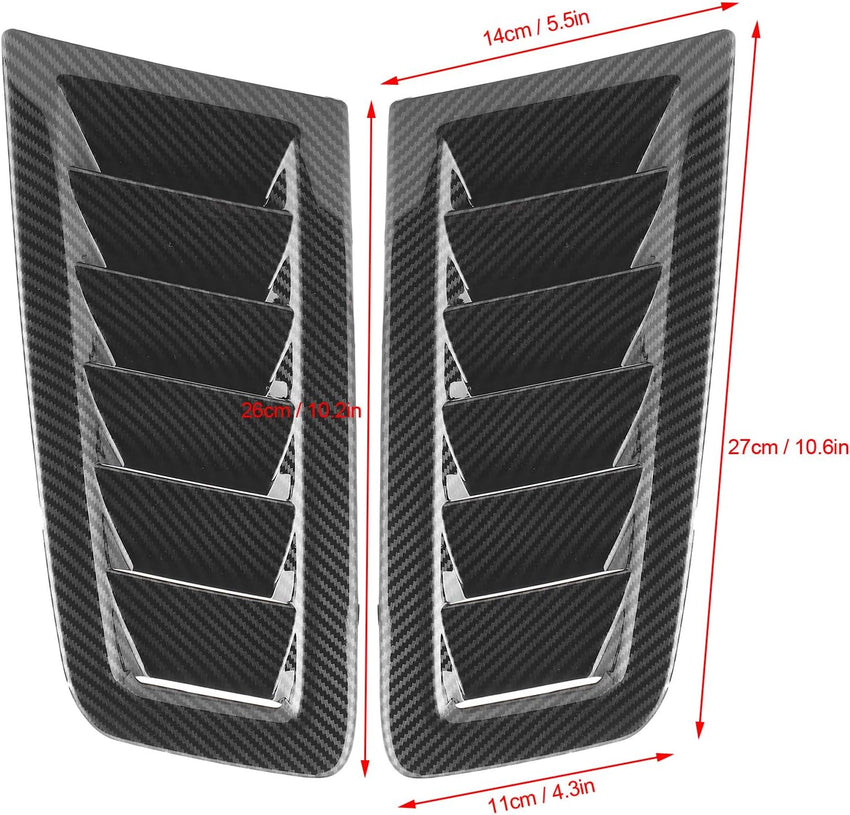Bonnet Air Vents 2pcs Engine Hood Vents Focus RS MK2 Style â Carbon Fibre