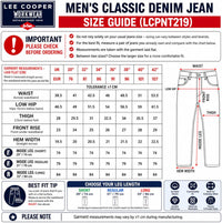 Lee Cooper Men's Jeans Regular Fit 5-Pocket Stretch Denim Ã¢ÂÂ Black 34W/29L