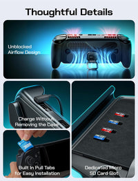 JSAUX Protective Case NO STAND for ROG Xbox Ally/Ally X Full Cover Detachable Front Kickstand Black
