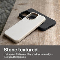 TineeOwl iPhone 15 Pro Max Magnetic Case - Dune Series Compatible with MagSafe TPU Minimalist Slim/Thin Grip with Microfiber Lining Rounded Action Button (Almost Black,