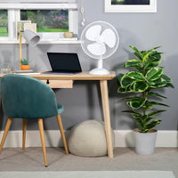 Russell Hobbs 12in Portable Desk Fan 3-Speed Wide-Angled Oscillation â White