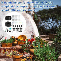 Irrigation System Kit 230ft Automatic Drip System with Tubings and Connectors