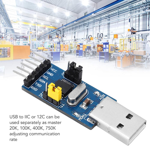 USB to IIC I2C UART Converter Adapter Module, USB to TTL Serial Download Adapter Module with Jumper Wire for for Flashing Chip, IIC Device Control
