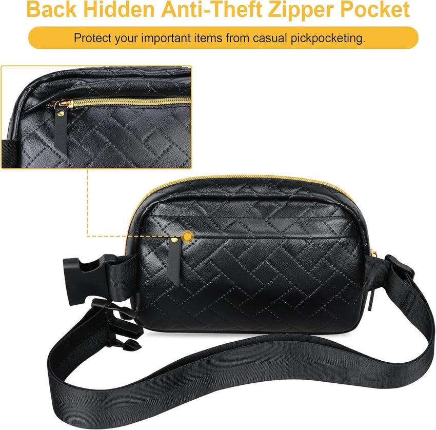 Fanny Packs for Women Adjustable Strap Crossbody Bag Ã¢ÂÂ Black