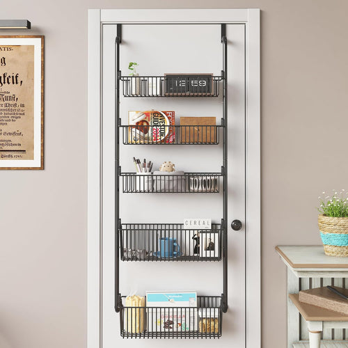 COVAODQ Over Door Spice Rack, 10-Tier, Pantry Organizer Metal Hanging Storage
