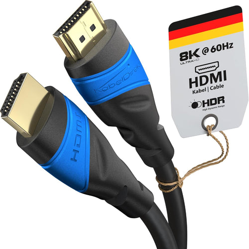 0.25m KabelDirekt - 8K / 4K HDMI Cable - 0.25m - German-Engineered HDMI Lead - Supports 10K/8K@60Hz/4K@120Hz - HDMI Cable for HDTV, PC, PS5, Xbox, Switch