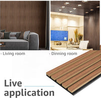 Art3d Acoustic Panel 3D Fluted Sound Absorbing Wall and Ceiling Panel â Walnut