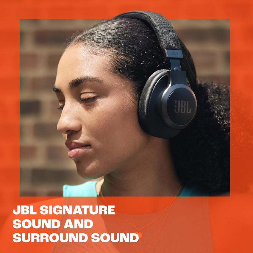 JBL Live 770 NC Wireless Over-Ear Headphones with Noise-Cancelling Technology and 65-Hour Battery Life, Sandstone
