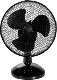 Zanussi 9" Inch, Portable Desk Fan, 2 Speed Settings, Wide-Angled Oscillation, Quiet Operation, Perfect for Bedroom or Office, Black - ZNPDF0921B