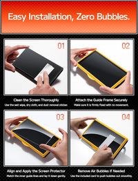 JSAUX 3-Pack Screen Protector for Nintendo Switch 2, Easy to Install with Guiding Frame Tempered Glass Ultra HD Glass Protector 9H Hardness Scratch Resistant