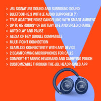 JBL Live 770 NC Wireless Over-Ear Headphones with Noise-Cancelling Technology and 65-Hour Battery Life, Sandstone