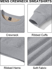 Men's Sherpa Fleece Lined Pullover Sweatshirt Winter Warm XXL